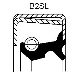 Сальник маточини MB 45X64X12 NBR B2SLSFDRW (вир-во Corteco) - фото 