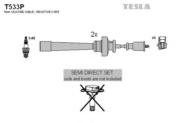 Комплект жгутів запалювання Tesla T533P - фото 