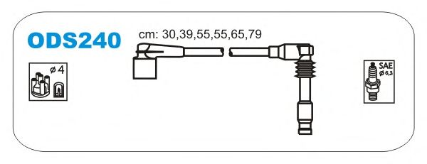 Провод зажигания (Silikon) OPEL OMEGA B 2.5,3.0;SINTRA 3.0;VECTRA A,B 2.5;CALIBRA 2.5(Janmor) - фото 