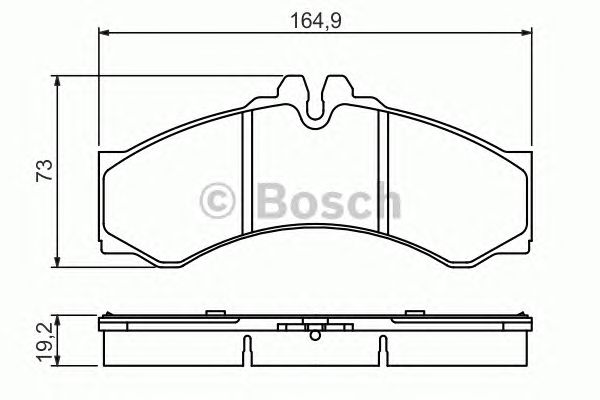 Колодки тормозные передние MERCEDES-BENZ SPRINTER,VW LT (Bosch) BOSCH 0 986 424 832 - фото 