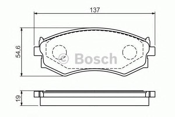 Торм колодки дисковые (пр-во Bosch) BOSCH 0 986 461 139 - фото 