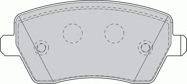 Колодки тормозные передние дисковые  RENAULT (Рено) (Ferodo) FERODO FDB1617 - фото 