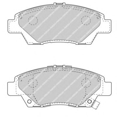 Комплект тормозных колодок, дисковый тормоз (FERODO) - фото 