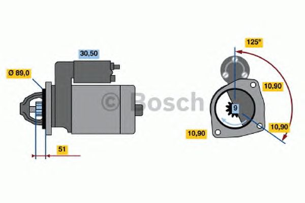 Стартер, 24В 4кВт  (вир -во Bosch) - фото 0
