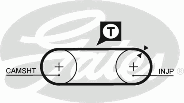 Ремінь зубч. ГРМ VW TRANSPORTER IV 2.4DZ = 77 (Вир-во Gates) - фото 