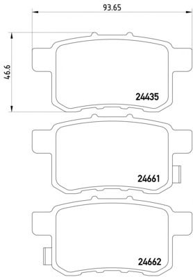 Колодки тормозные задние (дисковые) комплект (TEXTAR) 2443501 - фото 