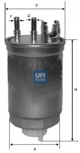 Фильтр топливный (UFI) 24.412.00 - фото 