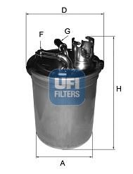 Фильтр топливный (UFI) 24.451.00 - фото 