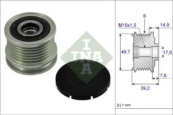 Механізм вільного ходу генератора MB (вир-во Ina) INA 535 0015 10 - фото 
