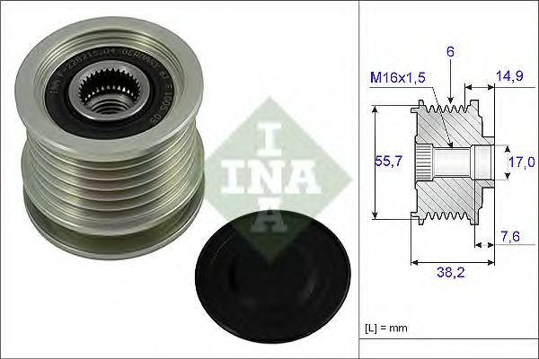Механізм вільного ходу генератора MB (вир-во Ina) INA 535 0013 10 - фото 