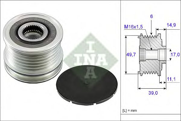 Механізм вільного ходу генератора MB (вир-во Ina) INA 535 0050 10 - фото 