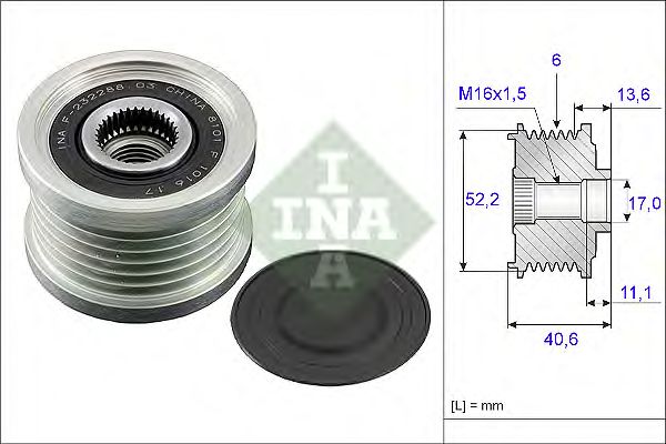 Механізм вільного ходу генератора NiSSAN (вир-во Ina) INA 535 0044 10 - фото 