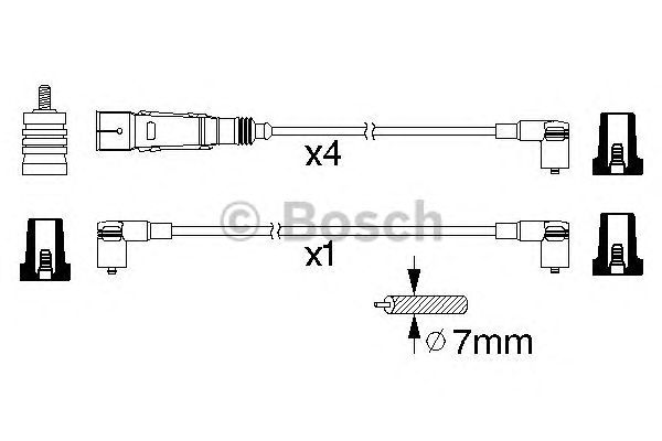 Комплект вв проводів (вир-во Bosch) BOSCH 0986356360 - фото 