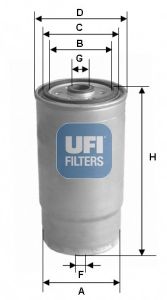 Фильтр топливный (UFI) 24.379.00 - фото 