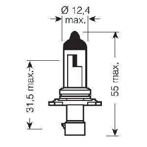 Лампа вспомогат. освещения HB4A 51W 12V P20D (OSRAM) 9006XS - фото 