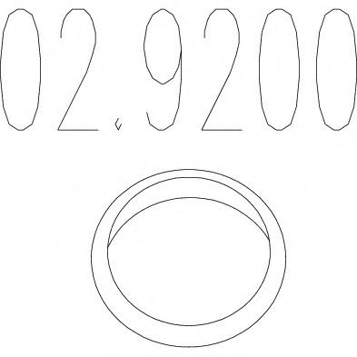 Монтажное кольцо выхлопной системы ( D(внутр.) - 41 мм_ D(наружн.) - 56,5 мм_ Высота - 13 мм) ( MTS 02.9200 - фото 