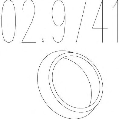 Монтажное кольцо выхлопной системы ( D(внутр.) - 42,5 мм_ D(наружн.) - 58,5_ Высота - 15 мм) ( MTS 02.9741 - фото 