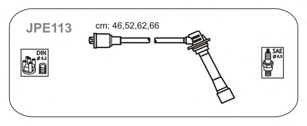 Провод зажигания (EPDM) MAZDA 626 - 1.8, 2.0 (Janmor) - фото 