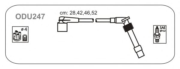 Провода зажигания (EPDM) Opel ASTRA G 1.6 (Z16SE) (Janmor) - фото 