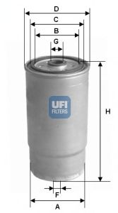 Фильтр топливный (UFI) 24.012.00 - фото 