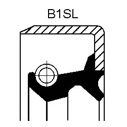 Сальник штока куліс КПП 15X21X5/7 NBR B1SL (вир-во Corteco) - фото 