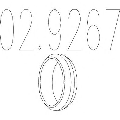 Монтажное кольцо выхлопной системы ( D(внутр.) - 66,1 мм_ D(наружн.) - 78,8 мм_ Высота - 14 мм) (пр- MTS 02.9267 - фото 