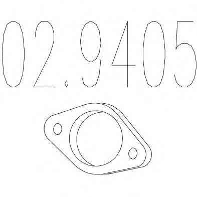 Монтажное кольцо выхлопной системы ( D(внутр.) - 54 мм_ D(наружн.) - 69 мм_ Высота - 17 мм) (M MTS 02.9405 - фото 