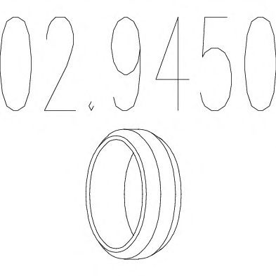 Монтажное кольцо выхлопной системы ( D(внутр.) - 51 мм_ D(наружн.) - 66 мм_ Высота - 14,5 мм) ( MTS 02.9450 - фото 