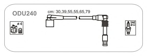 Провод зажигания (EPDM) OPEL OMEGA B 2.5,3.0; SINTRA 3.0; VECTRA A,B 2.5; CALIBRA 2.5 (Janmor) - фото 