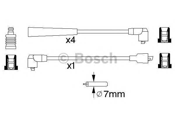 Провода высоковольтные (компл.) (Bosch) BOSCH 0986356734 - фото 