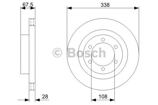 Гальмівний диск (вир-во Bosch) BOSCH 0 986 479 304 - фото 
