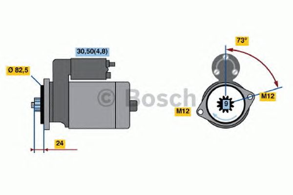 Стартер 12v, 2kw (Bosch) - фото 