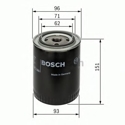 Фильтр масляный двигателя AUDI, SKODA, VW (Bosch) BOSCH 0451203012 - фото 