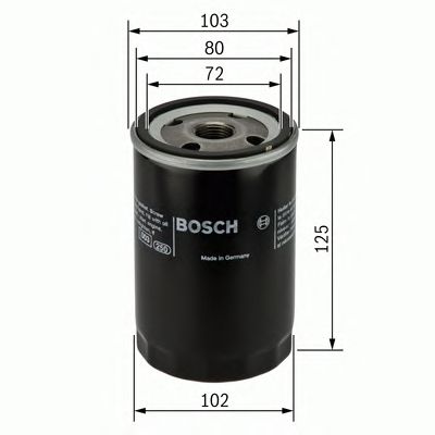 Фильтр масляный двигателя TOYOTA (Bosch) - фото 