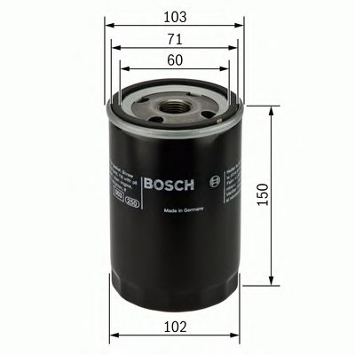 Фільтр масляний двигуна (вир-во Bosch) BOSCH 0986452063 - фото 