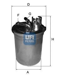 Фильтр топливный (UFI) 24.004.00 - фото 