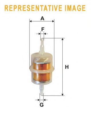 Фильтр топливный универсальный диаметр 6-8мм газ. оборуд. (WIX-Filtron) WF8127/PS822 WF8127 - фото 