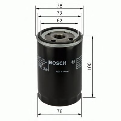 Фільтр масляний двигуна OPEL ASTRA F 1.7D (вир-во Bosch) BOSCH 0451103232 - фото 