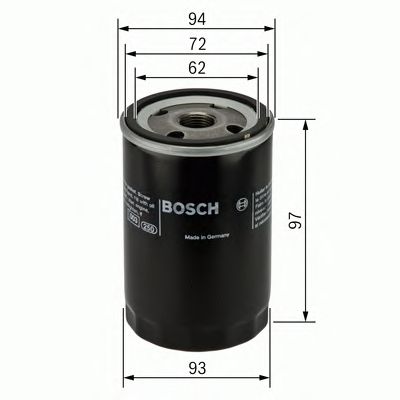 Фільтр масляний двигуна FORD (вир-во Bosch) BOSCH 0451103333 - фото 