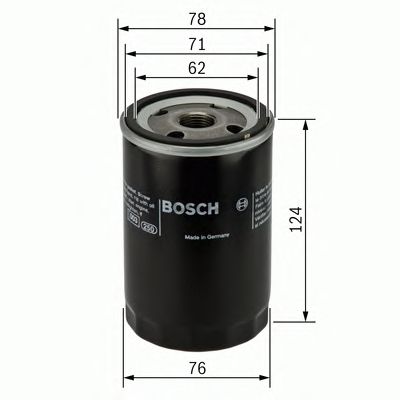 Фільтр масляний двигуна (вир-во Bosch) BOSCH 0451103340 - фото 