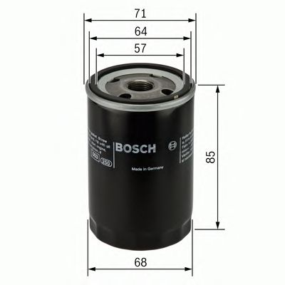 Фильтр масляный двигателя MITSUBISHI COLT (Bosch) - фото 