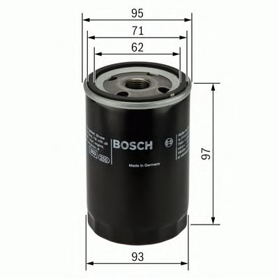Фільтр масляний двигуна (вир-во Bosch) BOSCH 0986452003 - фото 