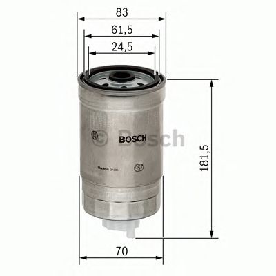 Фильтр топл. дизель AUDI 80,100,A4,A6, VW PASSAT 1.9TDi,2.5TDi -00 (Bosch) - фото 