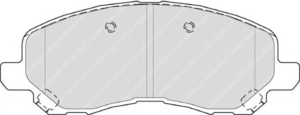 Комплект гальмівних колодок, дискові гальма (вир-во FERODO) - фото 