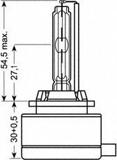 Лампа ксенонова D1S XENARC NIGHT BREAKER 85В, 35Вт, PK32d-2 (вир-во OSRAM) - фото 