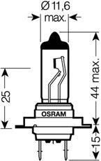 Лампа розжарювання, фара дальнього світла OSRAM 64210NBU - фото 