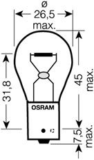Лампа накаливания, фонарь указателя поворота OSRAM 7507DC-02B - фото 