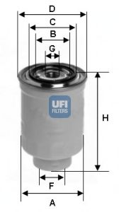 Фильтр топливный (вир-во UFI) - фото 0