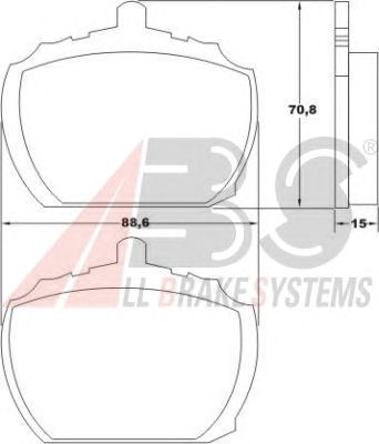 Колодки тормозные FORD (ФОРД) передние (ABS) A.B.S. All Brake Systems 36102 - фото 