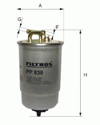 Фильтр топливный FORD (ФОРД) (Filtron) PP838/WF8043 - фото 